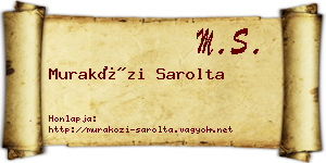Muraközi Sarolta névjegykártya